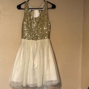 B Darlin Gold Sequin Dress